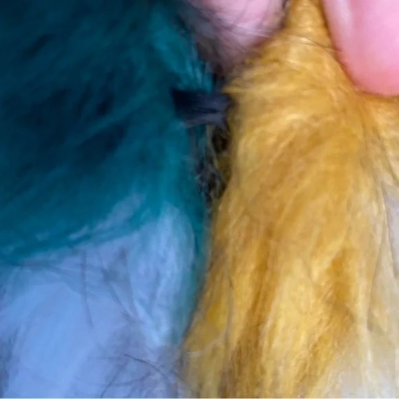 Faux Fur Rainbow Coat Size M - Picture 5 of 6